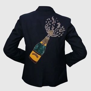 Beaded Champagne Blazer | size S